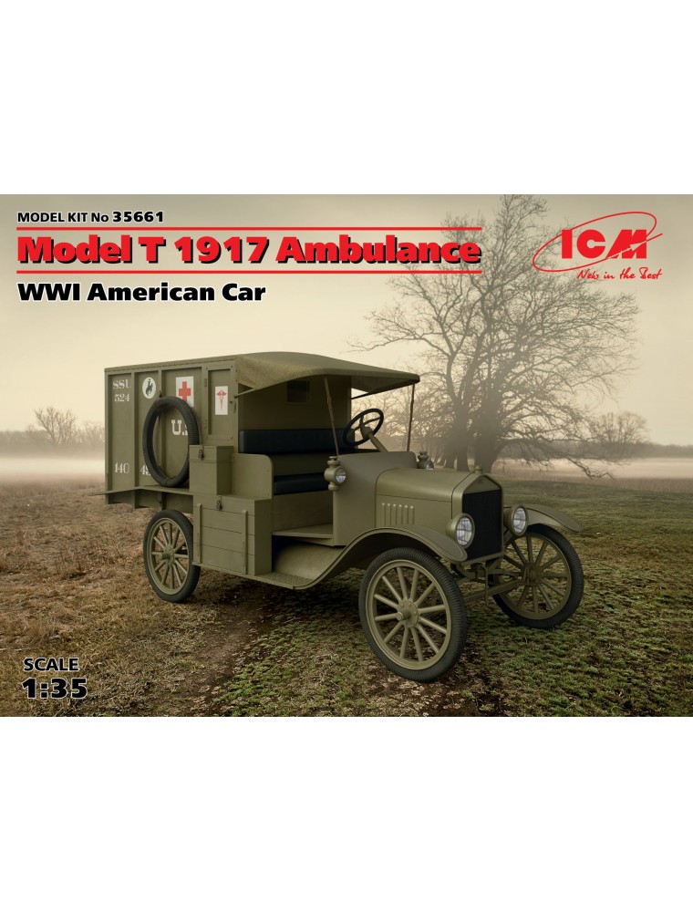 ICM - 1/35 Model T 1917 Ambulance, WWI American Car (100% new molds)