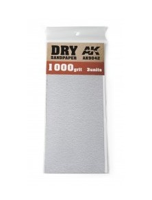 AK INTERACTIVE - Dry Sandpaper 1000 Grit. 3 units