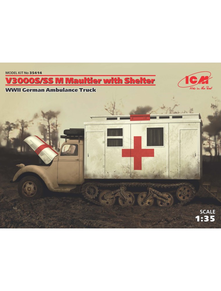 ICM - 1/35 V3000S/SS M Maultier with Shelter, WWII German Truck