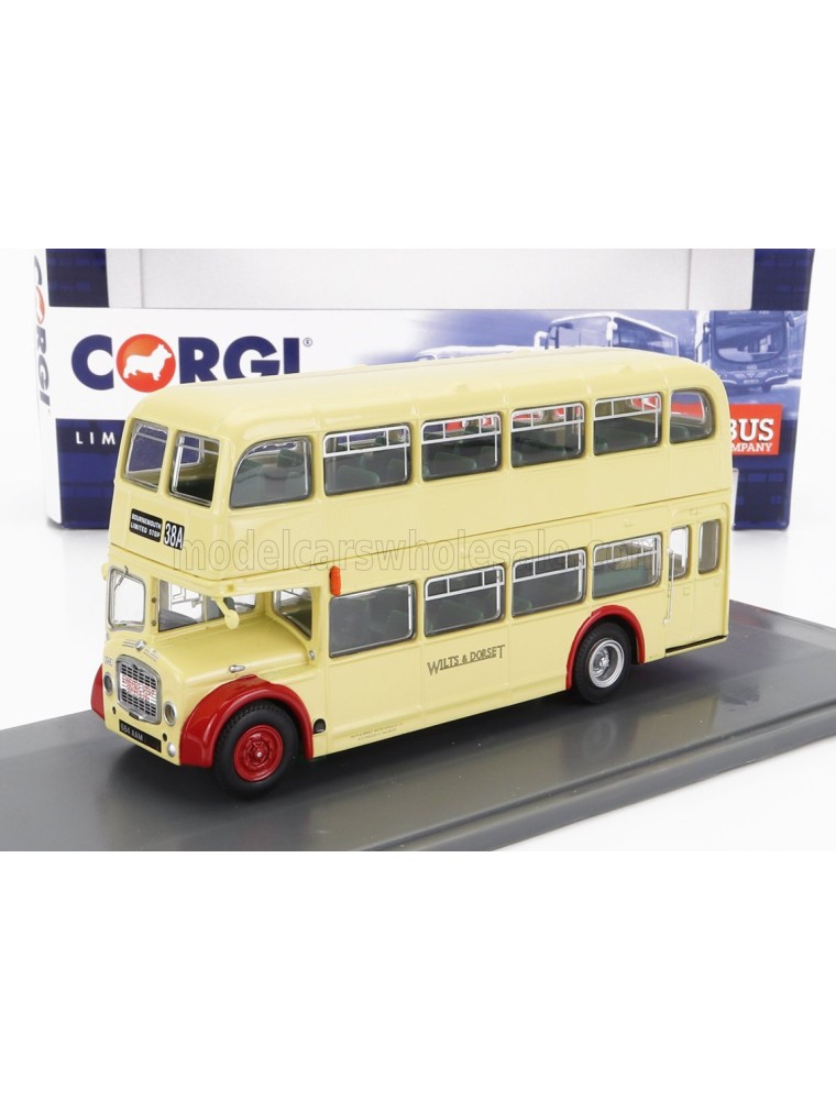 BRISTOL - LODEKKA FS68 AUTOBUS WILTS AND DORSET 38A BOURNEMOUTH LIMITED STOP 1956 - CREAM RED