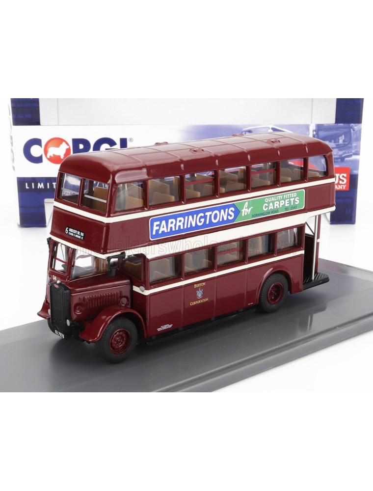 GUY - UTILITY AUTOBUS BURTON CORPORATION 6 ANGLESEY 1960 - RED CREAM