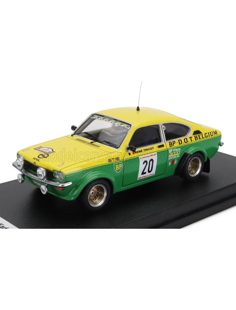 OPEL - KADETT GT/E (night version) N 20 RALLY YPRES 1977 R.TRICOT - E.SYMENS - YELLOW GREEN