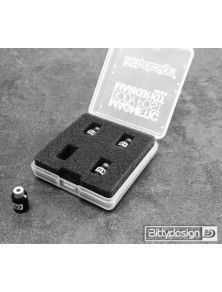 Bitty Design - Kit di magneti 4pz 1/10 neri per forare le carrozzerie