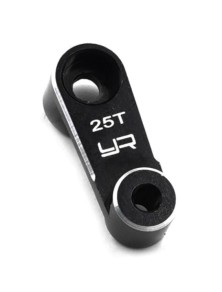 Yeah Racing - Squadretta servo nera da 15.5mm 25T in alluminio