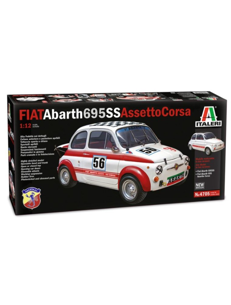 Italeri - FIAT ABARTH 695SS IN KIT  1/12 FIAT ABARTH 695 ASSETTO CORSA