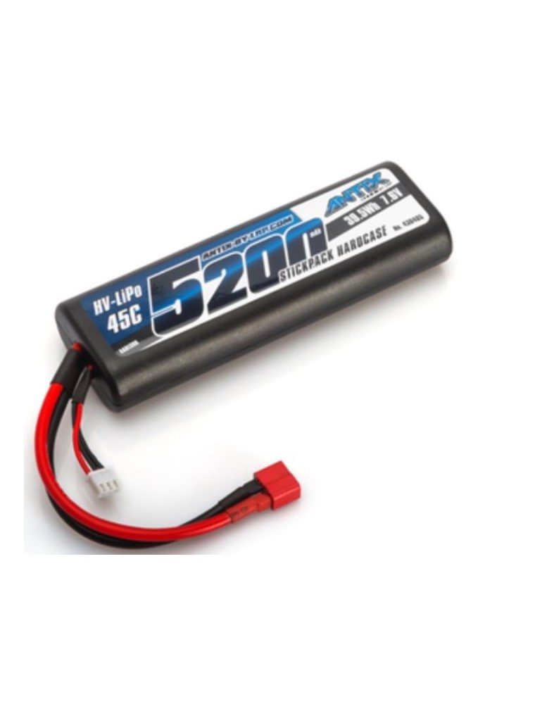 LRP - LiPo car stick pack 7,6v 5200mAh 45C grafene Antrix by LRP spina Deans