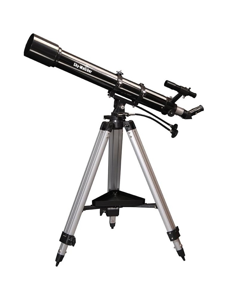 SKY WATCHER EVOSTAR 90/900 AZ3 TELESCOPIO OBBIETTIVO 90 mm FOCALE 900 mm TREPPIEDE INCLUSO NERO