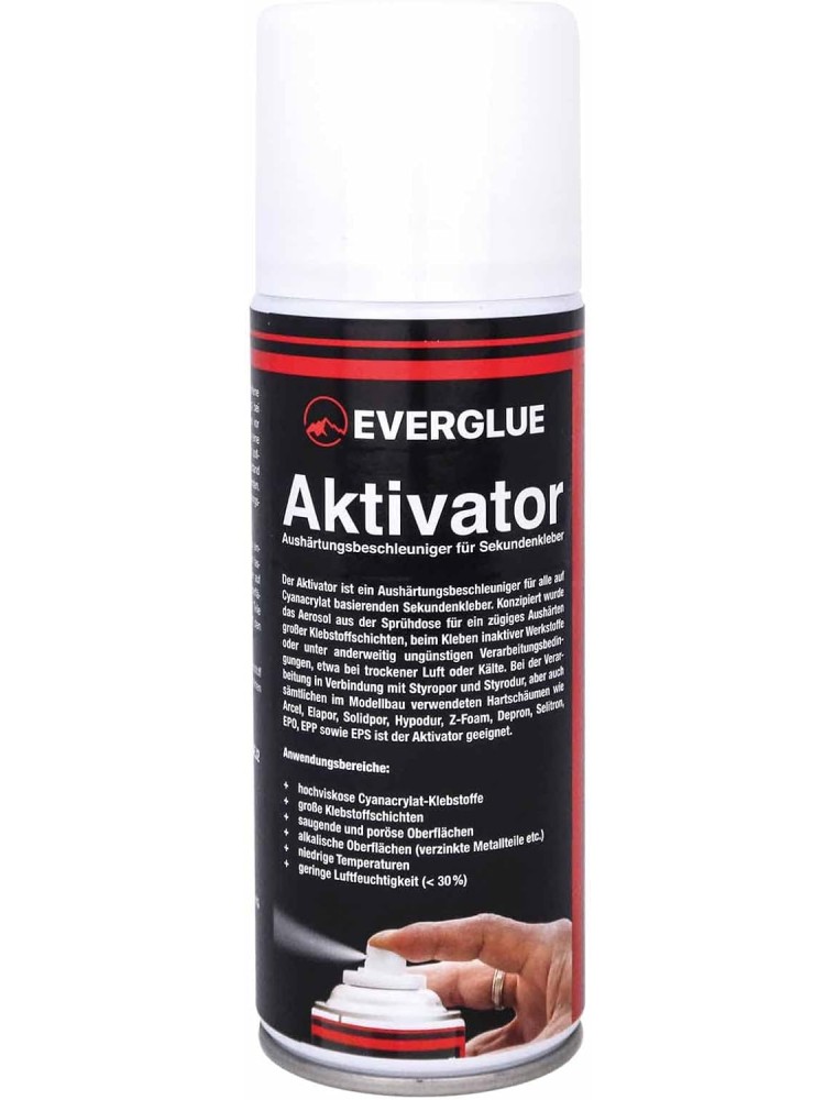 EVERGLUE - ATTIVATORE SPRAY AGGRESSIVO 200ml PER COLLA CIANOACRILICA