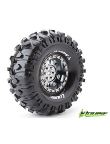 LOUISE RC - Gomme + cerchi cromo 1.9 CR-Rowdy 121mm 2pz 1/10 per crawler	