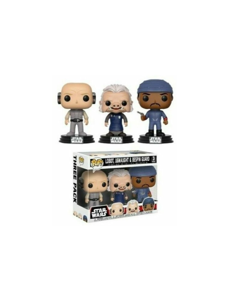 Funko Pop ! - Star Wars - 3Pack Lobot, Ugnaught, Bespin Guard