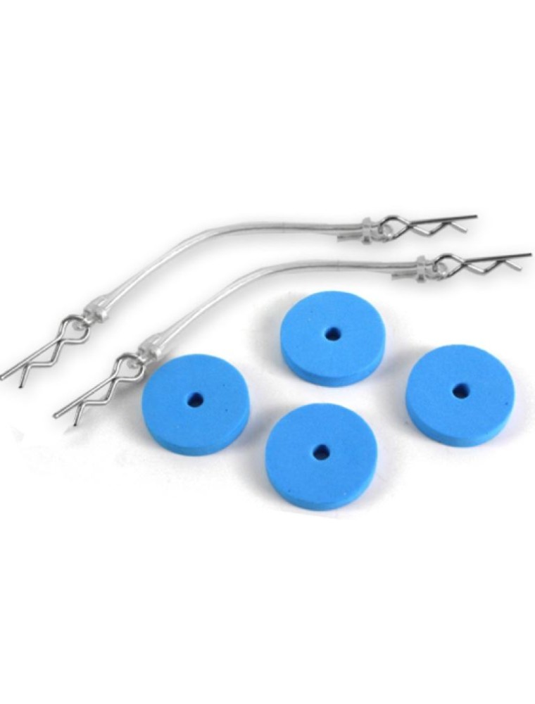 Yeah Racing - Spugne blu con clips con filo per carrozzerie 1/10 spessore 1mm