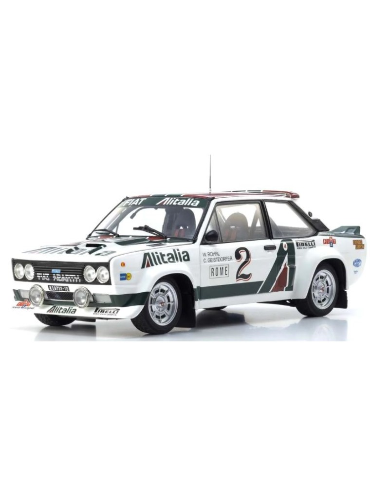 Kyosho Die Cast - Fiat 131 Abarth Alitalia #2 1/18 Rally 1978 Monte Carlo