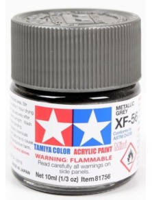 Tamiya - Colore acrilico XF-56 Metallic Grey 1pz da 10ml  opaco