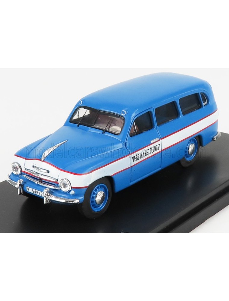 SKODA - 1201 SW STATION WAGON VEREJNA BEZPECNOST POLICE 1956 - BLUE WHITE