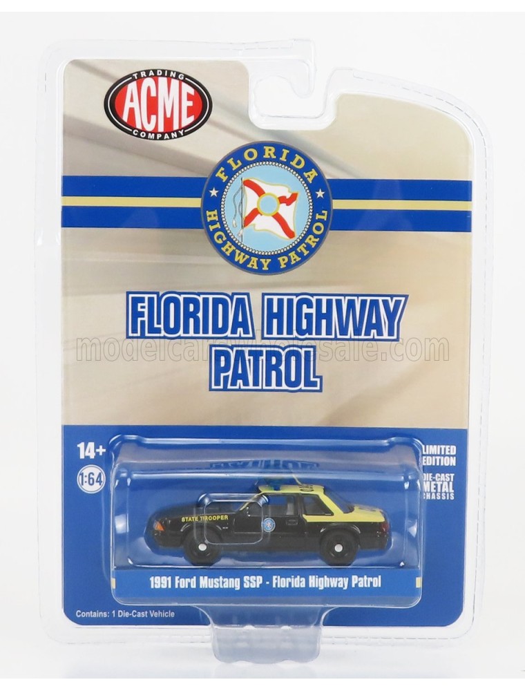 FORD USA - MUSTANG SSP FLORIDA HIGHWAY PATROL STATE TROOPER 1991 - BLACK CREAM