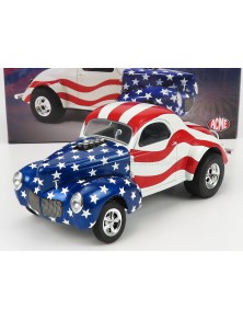 FORD USA - WILLYS GASSER CUSTOM PATRIOT 1940 - WHITE RED BLUE