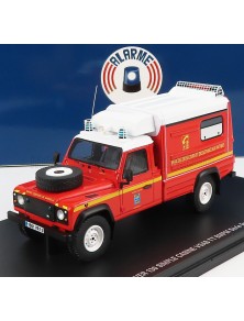 LAND ROVER - DEFENDER 130 PICK-UP CLOSED VSAB TT BMPM SAPEURS POMPIERS VEHICULE DE SECOURS ET D'ASSISTANCE AUX VICTIMES 1986 - R