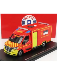 RENAULT - MASTER VAN VSAV SDIS 28 VEHICULE DE SECOURS ET D'ASSISTANCE AUX VICTIMES SAPEURS POMPIER 2019 - RED YELLOW