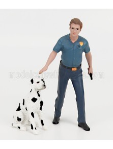 FIGURES - FIREFIGHTERS - FIRE DOG TRAINING - 2 TONE BLUE