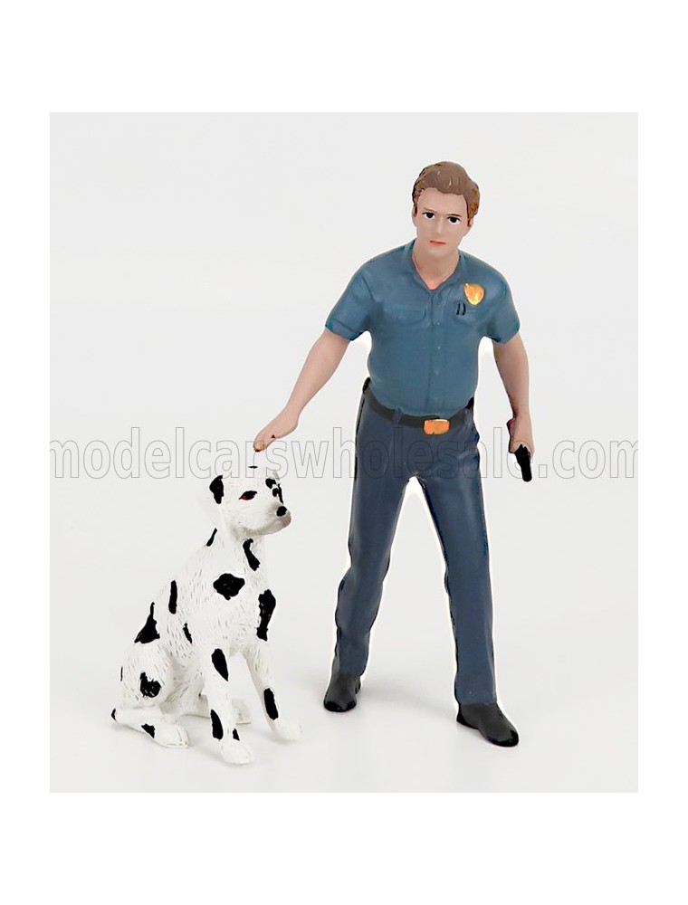 FIGURES - FIREFIGHTERS - FIRE DOG TRAINING - 2 TONE BLUE