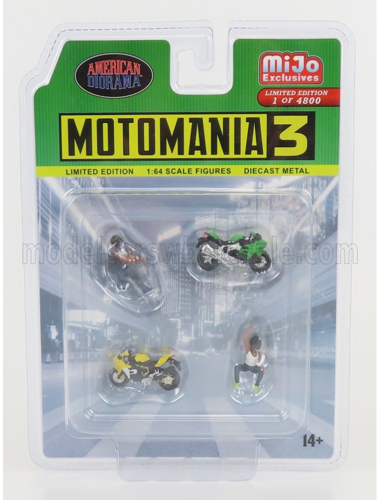 FIGURES - SET MOTOMANIA - 2X MOTORCYCLE - 2X FIGURE - VARIOUS