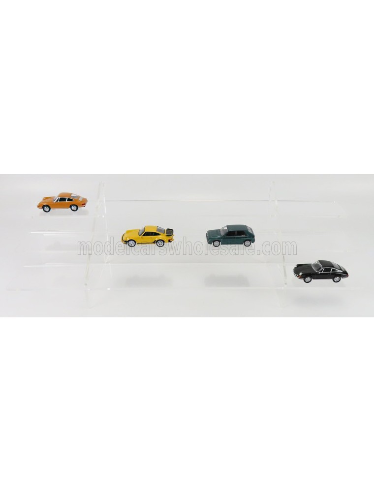 VETRINA DISPLAY BOX - ESPOSITORE - FOR 20 CARS 1/43 Lungh.LENGHT cm 63.0 X Largh.WIDTH cm 21.0 X Alt.HEIGHT cm 17.5 (altezza uti