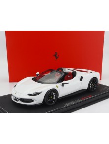 FERRARI - 296 GTS SPIDER 2022 - CON VETRINA - WITH SHOWCASE - BIANCO CERVINO - WHITE