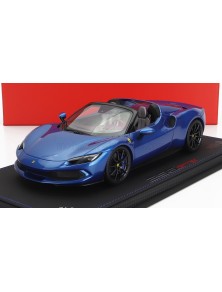 FERRARI - 296 GTS SPIDER 2022 - CON VETRINA - WITH SHOWCASE - BLU CORSA - BLUE MET