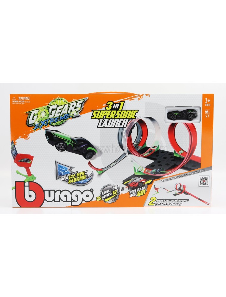 ACCESSORIES - DIORAMA - GO GEARS EXTREME 3 IN 1 SUPERSONIC LAUNCH WITH 1X CAR INCLUDED - VARIOUS