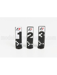 ACCESSORIES - F1  WORLD CHAMPION PLATE PIT BOARD - 1st - 2nd - 3rd PLACE - GREY BLACK YELLOW