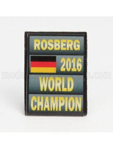 ACCESSORIES - F1  WORLD CHAMPION PLATE PIT BOARD - MERCEDES GP W07 HYBRID AMG PETRONAS N 6 SEASON 2016 NICO ROSBERG - GREY BLACK