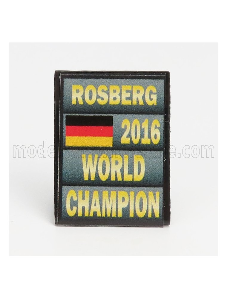 ACCESSORIES - F1  WORLD CHAMPION PLATE PIT BOARD - MERCEDES GP W07 HYBRID AMG PETRONAS N 6 SEASON 2016 NICO ROSBERG - GREY BLACK