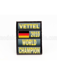 ACCESSORIES - F1  WORLD CHAMPION PLATE PIT BOARD - RED BULL RB5 RED BULL N 5 SEASON 2010 SEBASTIAN VETTEL - GREY BLACK YELLOW