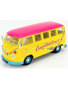 VOLKSWAGEN - T1 MINIBUS CONGRATULATIONS 1961 - YELLOW FUCSIA