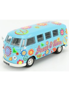 VOLKSWAGEN - T1 MINIBUS PEACE & LOVE 1961 - LIGHT BLUE