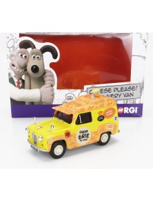 AUSTIN - DELIVERY VAN - WALLACE & GROMIT - CHEESE PLEASE ! - AARDMAN - YELLOW ORANGE