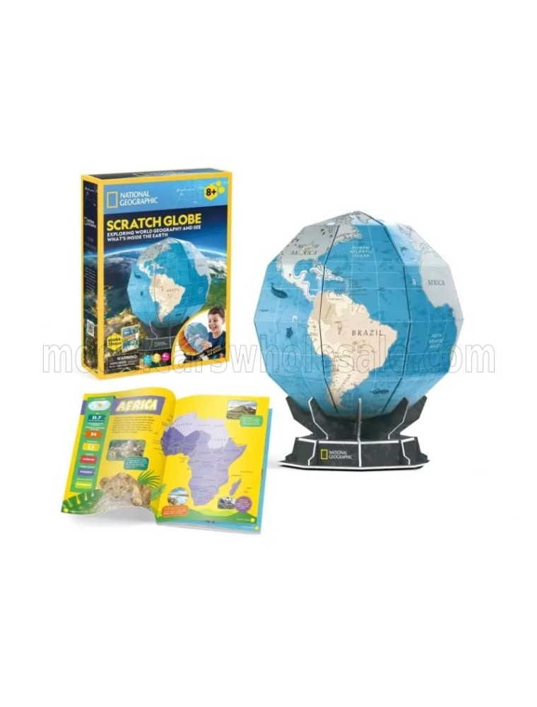 PUZZLE - KIT 3D IN FOAM NATIONAL GEOGRAPHIC MAPPAMONDO CM. 20.5x20.5x24.5 - 32 PEZZI - 32 PIECES - /