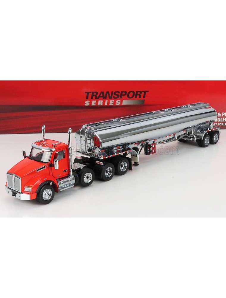 KENWORTH - T880 TRUCK WITH FD9300/DT-C4 TANKER PETROLEUM 1990 - RED CHROME