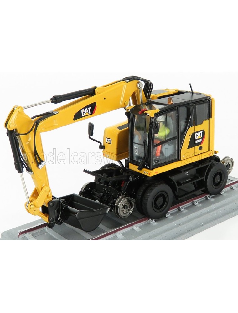 CATERPILLAR - CATM323F ESCAVATORE GOMMATO SU ROTAIE FERROVIARIE - TRACTOR HYDRAULIC EXCAVATOR SCRAPER - YELLOW BLACK