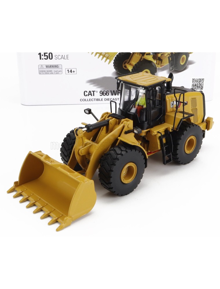 CATERPILLAR - CAT966 RUSPA GOMMATA - SCRAPER TRACTOR WHEEL LOADER - YELLOW BLACK