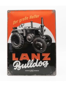 ACCESSORIES - 3D METAL PLATE - LANZ BULLDOG - BLACK ORANGE