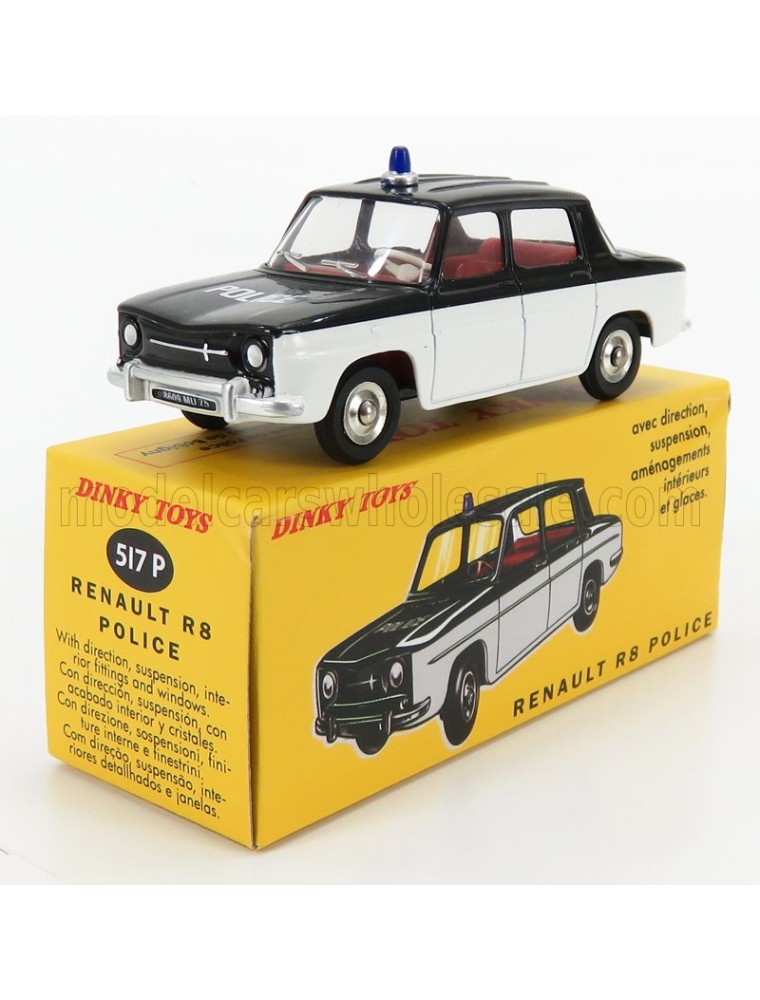 RENAULT - R8 POLICE 1961 - WHITE BLACK