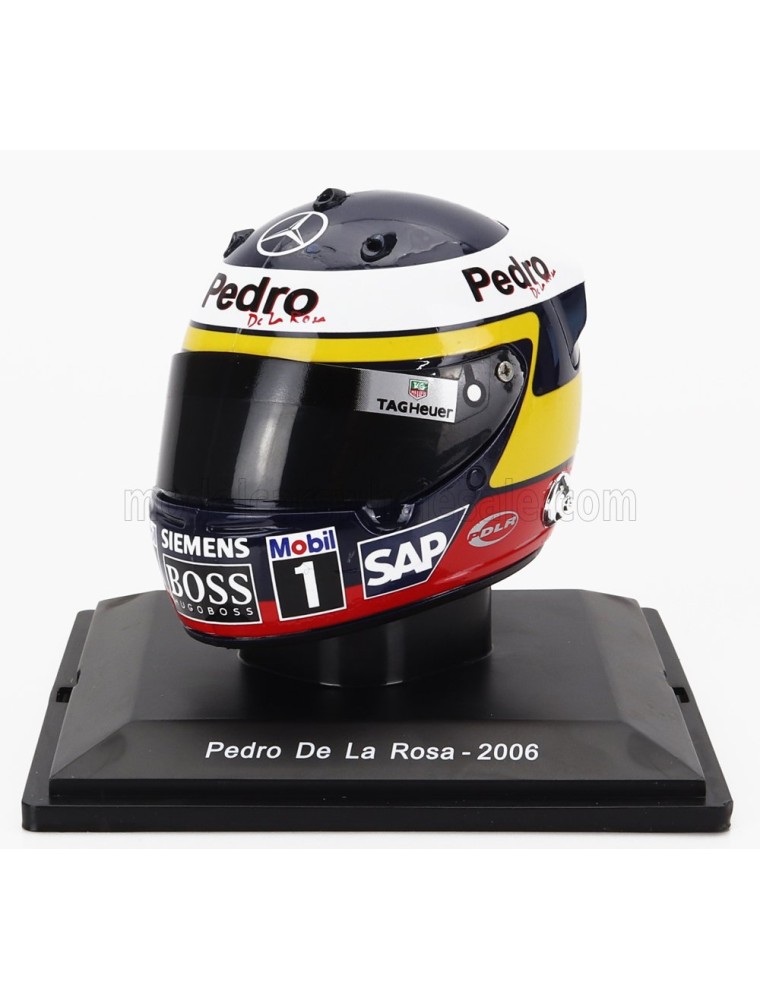 HELMET - F1  CASCO - McLAREN MP4/20 MERCEDES N 4 SEASON 2006 PEDRO DE LA ROSA - YELLOW BLUE RED WHITE