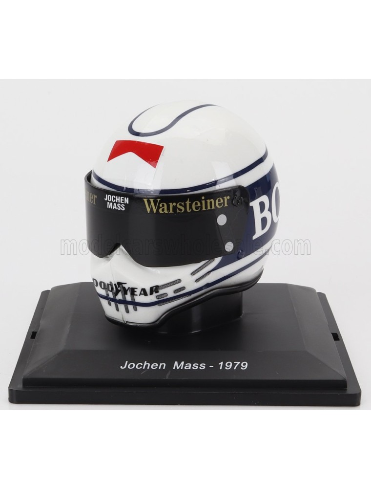 HELMET - F1  CASCO - ARROWS A1B N 30 SEASON 1979 JOCHEN MASS - WHITE BLUE