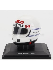 HELMET - F1  CASCO - RENAULT RE20B N 16 SEASON 1981 RENE ARNOUX - WHITE