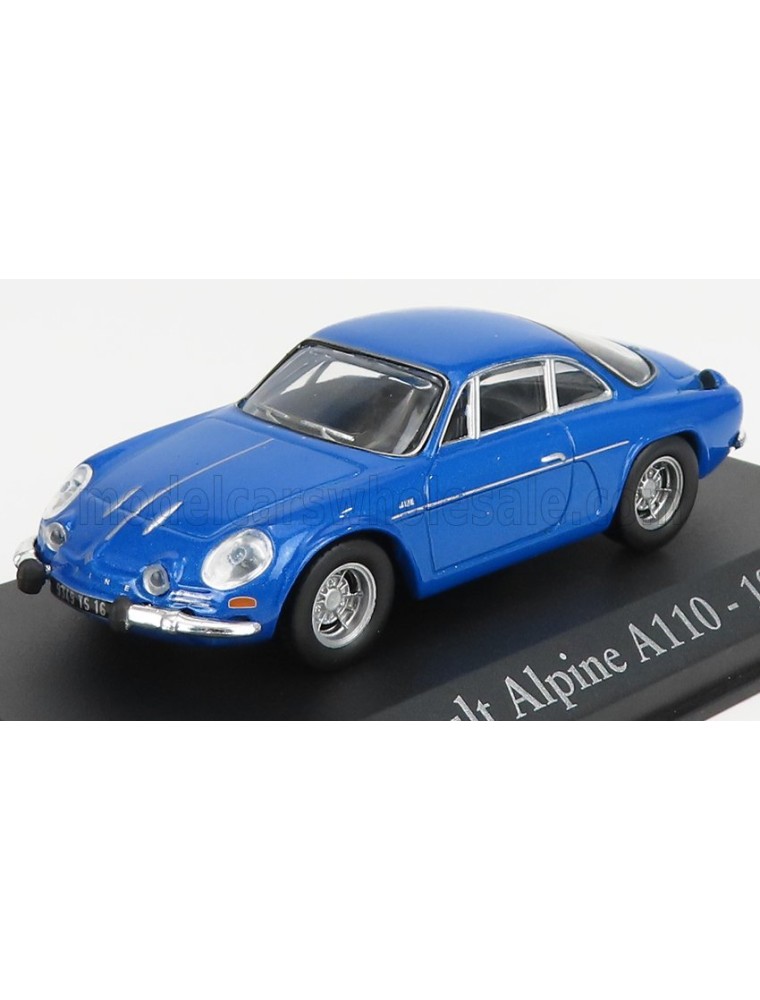 RENAULT - ALPINE A110 1969 - SILVER WHEELS - CON VETRINA - WITH SHOWCASE - BLUE MET