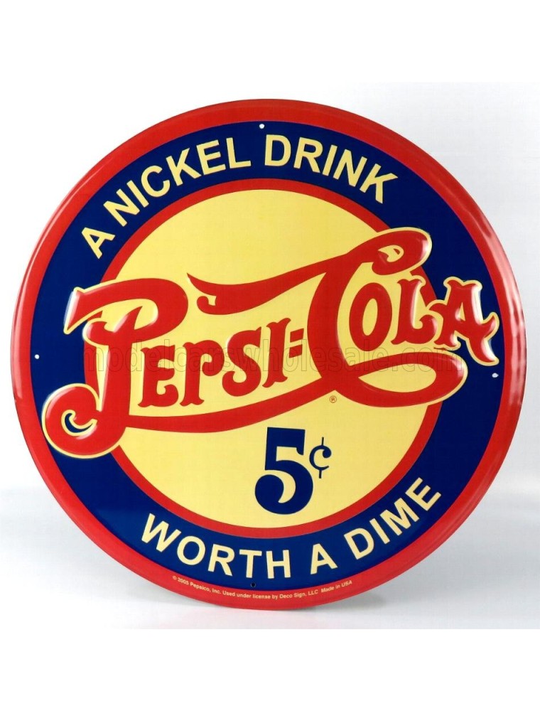 ACCESSORIES - METAL ROUND PLATE - PEPSI - BLUE RED