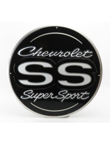 ACCESSORIES - METAL ROUND PLATE - CHEVROLET SS - BLACK SILVER