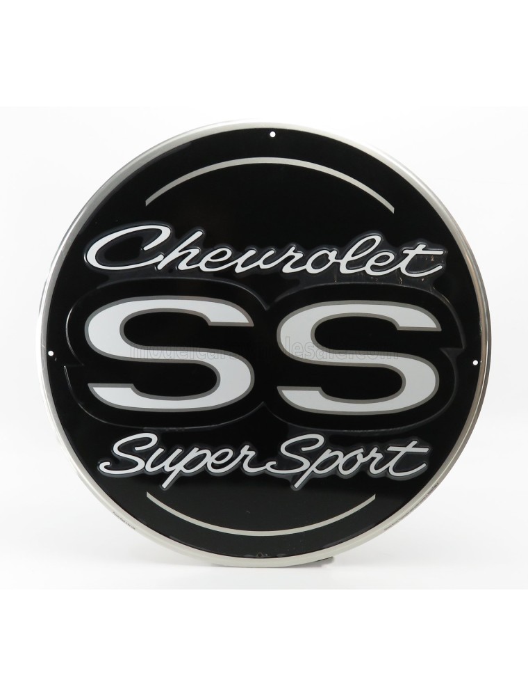 ACCESSORIES - METAL ROUND PLATE - CHEVROLET SS - BLACK SILVER