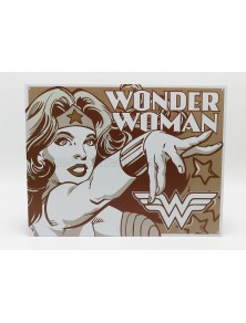 ACCESSORIES - METAL PLATE - WONDER WOMAN - BROWN WHITE